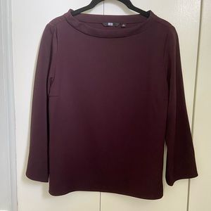 Uniqlo | Boatneck Blouse | Plum | Small